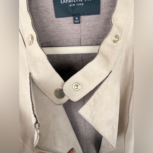 Lafayette 148 New York Tan Leather Jacket - Picture 3 of 7